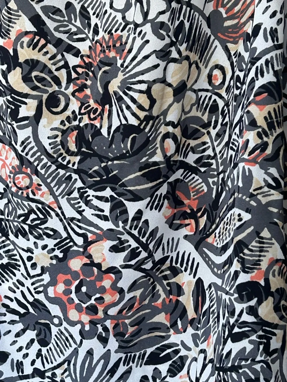 Loft Floral Paisley Sleeveless Blouse Tank Black Pink Gray White Size S - Picture 6 of 9